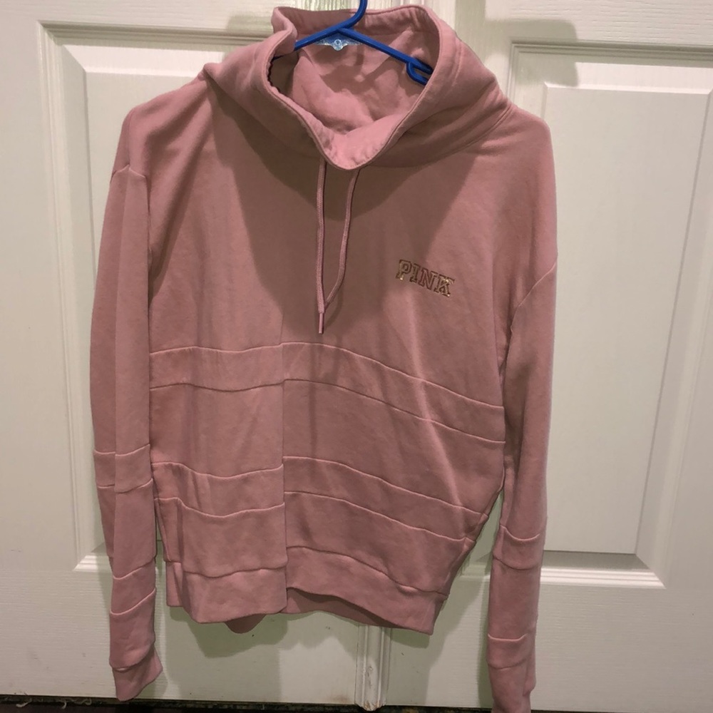 PINK Cowl-neck Sweatshirt in Blush pink/Mauve